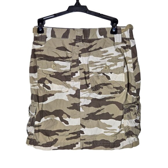 2007 GAP Womens Camo Surplus Poplin Cargo Mini Skirt Size 2 Y2K 2000s Grunge - Picture 2 of 10